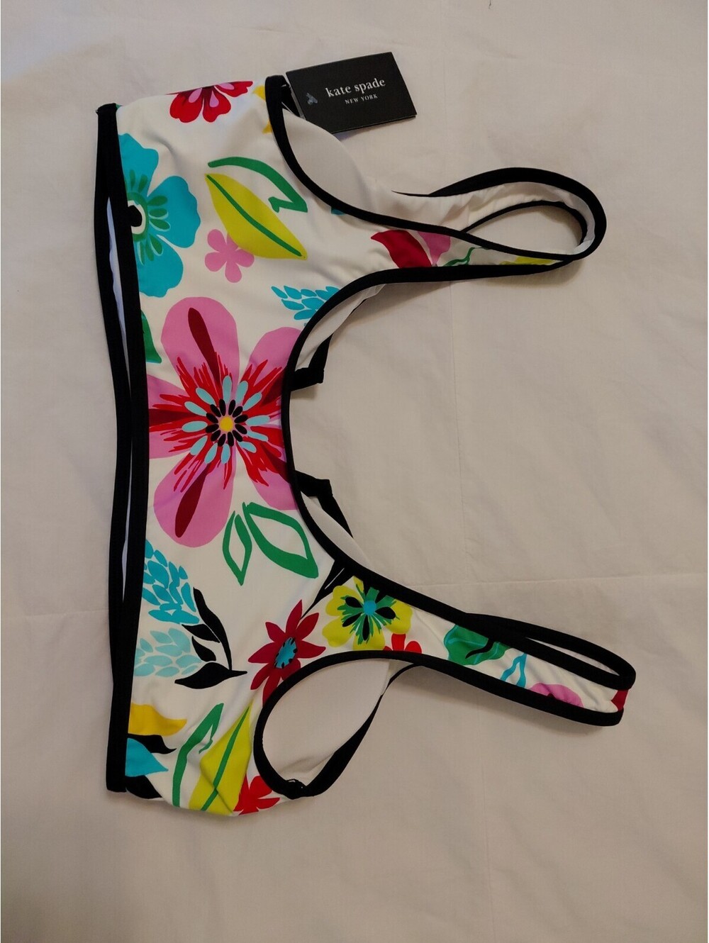 Kate Spade New York Printed V-Wire Bikini Top Sz XL NWT #205 - Picture 4 of 5